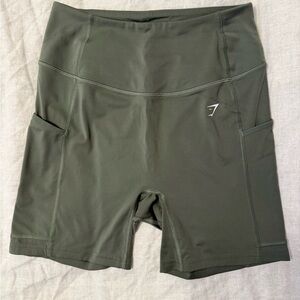 Gymshark Olive Green Bike Shorts